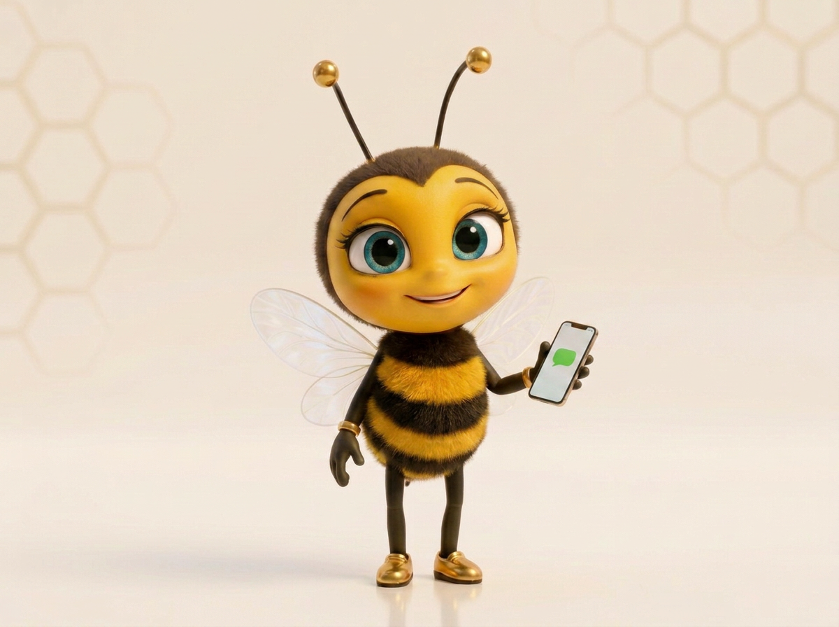 Maya, la mascotte BeeStrat, écoute attentivement et accueille votre situation